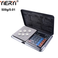 Yieryi ใหม่0.01G/300G 500G 1000G Mini ตาชั่งดิจิตอลแอลซีดีแบบพกพาตราชั่งอัญมณีน้ำหนักตาชั่งมือถือ