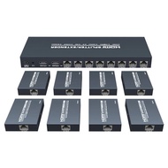 Navceker 4K 60Hz HDMI Extender Splitter 1x8 3D HDMI RJ45 Extender 60m Ethernet Transmission Over CAT