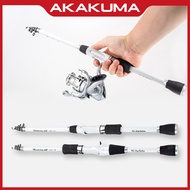 AKAKUMA Fishing Rod Long Shot Retractable Lure Rod 1.8m 2.1m 2.4m Lightweight Throwing Rod