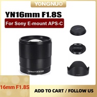 YONGNUO YN16mm F1.8S DA DSM AF MF 16mm F1.8 Large Aperture Wide Angle Prime Lens for Sony E Mount AP