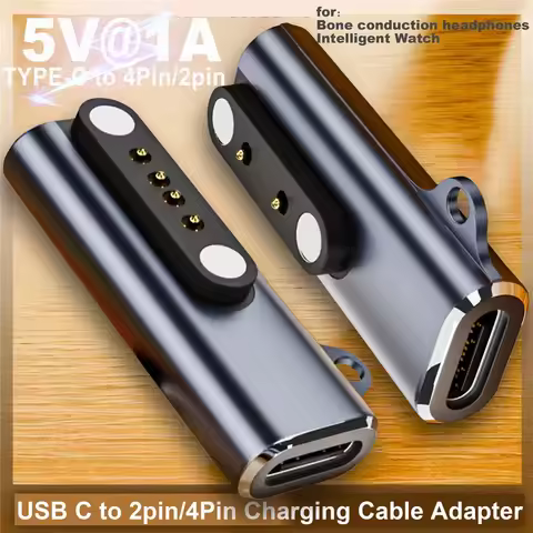 Suitable for Shokz devices bone transfer headset/smart watch charging adapter USB-C to 7.62MM 2-pin/