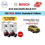 BOSCH Eco H11 Halogen Low Beam Headlamp Bulb 12V 55W H11 Bulb for Perodua Myvi Icon (Projector Spec)