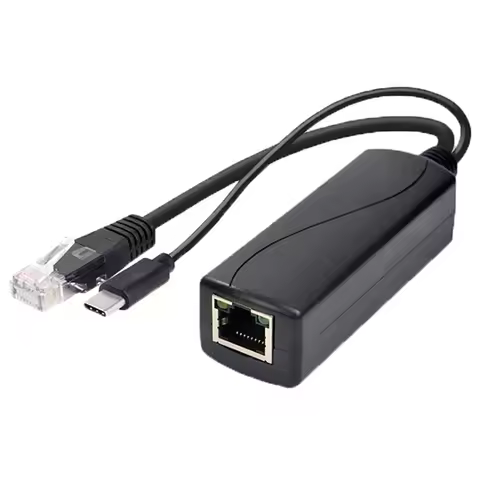 Hot！TYPE-c poe splitter usb 48v to 5v power over ethernet 802.3af for raspberry