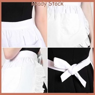 royal Womens Half Apron with Pockets Adjustable Waist White Apron Small White Apron