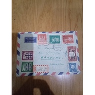 Vintage stamp envelope 1961 and there is a letter
