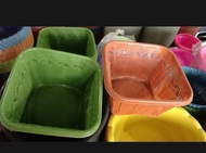 1 lusin/12 pcs wakul hajatan/ baskom hajatan maulid/ baskom plastik murah/ wadah berkat 23 cm mutif 