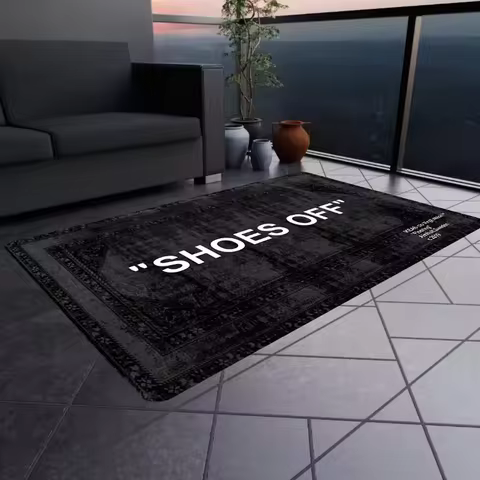 VIKAMA Shoes Off Shoes Room Hypebeast Living Room Bedroom Kitchen Bathroom Lightweight Rugs Washable