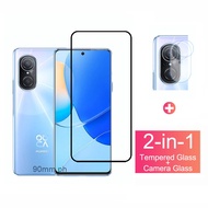 2 in 1 High Quality Screen Protector Tempered Glass For Huawei Nova 9 SE 9 Pro 8i 8 7 SE 7i 5T P50 P40 P30 Pro Full Protective Glass Film with Camera Protector