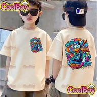 Children's T-shirt summer children's clothing boys and girls universal cartoon graffiti print short-