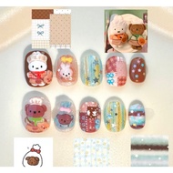 Miffy rabbit muffin crossbody bag with hand-painted three-dimensional cute short nails and handcraft