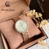 *Ready Stock*ORIGINAL Alexandre Christie 2664LHBCGCN Quartz Rose Gold Stainless Steel Water Resistant Ladies Watch