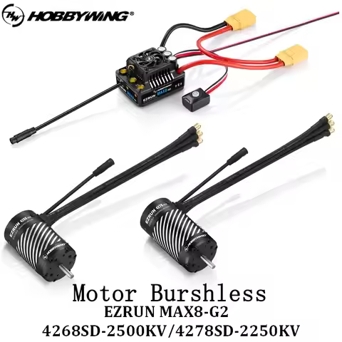 HOBBYWING EZRUN MAX8 G2 160A ESC 4278SD 2250KV 4268SD 2500KV Motor Burshless Sensored Combo for 1/8 
