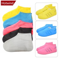 HOTWIND 1Pair Reusable Non-slip Rain Boots Waterproof Shoes Covers Rubber Rain Boot Covers for Outdo