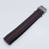 1960s French NATO Parachute Elastic Nylon Watch Strap Adapted To Seiko Submariner Omega Series