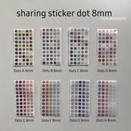 sharing 100pcs sticker dots bulat round washi tape planner scrapbook