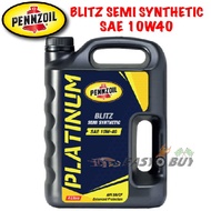 PENNZOIL ™ PLATINUM BLITZ 10W40 10W-40 Semi Synthetic Engine Oil 4L  (toyota / honda / perodua / proton / kia / hyundai)