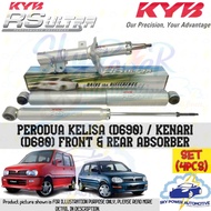 PERODUA KELISA (D690) / KENARI (D680) KAYABA (KYB) RS ULTRA SHOCK ABSORBER (FRONT 2PCS + REAR 2 PCS = SET 4PCS)