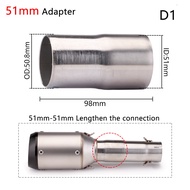 Universal motorcycle exhaust pipe inner diameter 60mm to 51mm/51mm to 60mm aperture conversion adapt
