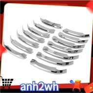 【A-NH】14 Piece Car Chrome Front Grill Decoration Strips Cover Trim Silver Automotive Supplies for BMW X1 F48 2016-2019 Accessories