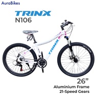 TRINX N106 26” Mountain Bike New Bicycle 21 Speed Aluminium Alloy Frame