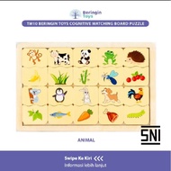 Beringin Toys - Cognitive Matching Board Puzzle Educational Wooden Puzzle Toy/ Children's Cognitive 