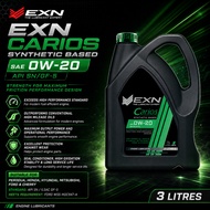 EXN Carios SAE 0W-20 API SN/GF-5 3L | Minyak Enjin Synthetic Based Untuk Perodua, Honda, Hyundai, Mi