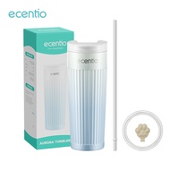 ecentio Tumbler Stainless Steel Aesthetic 500ml Double Cover Tumblr Botol Minum Free Sedotan