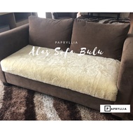 Krucils store - Rasfur Fur Sofa Mat Size 350x80cm (Cream)