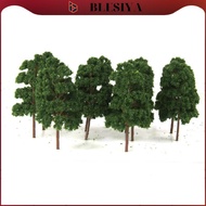 [Blesiya] 10x Green Train Railroad Trees Architecture Landscape Diorama 1:75 Guage