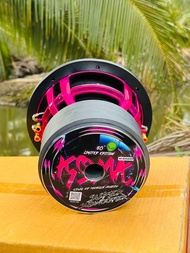 ดอกลำโพงซับ koma 8 นิ้ว ว้อยคู่ 4+4Ohms. 800 W V.64/156/20x3 โครงหล่อ สีชมพู แม่เหล็ก 3 ก้อน TOP ของ