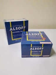 **Exp.1/25** ALCOHOL PAD Alsoff แผ่นแอลกอฮอล์ 70% 1กล่อง (=200ชิ้น)​ พร้อมส่ง