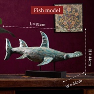 Thai Do Old Shark Model เครื่องประดับสัตว์น้ำ เครื่องประดับสัตว์น้ำ ร้านอาหาร คลับเฮ้าส์ ของตกแต่งบ้