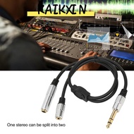 KAIKXIN 1 Split in 2 Sound Cable, Flexible Plug and Play 6.35mm Male to 6.35mm 3.5mm Female, Durable
