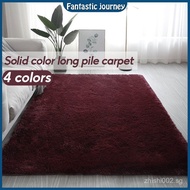 Big Size Pure red Carpet Fluffy silk carpet Tatami Yoga mat Bedroom Carpet Ins Home Decor rug Anti-s