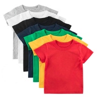 Premium Plain Kids T Shirt Baju Budak Lelaki Perempuan 100% Cotton Kids Tshirt Kosong Budak Boy Shir