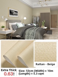 Eco-friendly No Formaldehyde Self-adhesive Washable Thick White Wallpaper