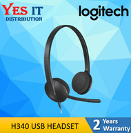 LOGITECH H340 / H370 WIRED USB COMPUTER HEADSET BLACK