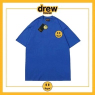 Áo Thun Nam Tay Ngắn Drew Smile Brand High Street Justin Bieber Cotton Nguyên Chất Dáng Rộng Cho Cặp