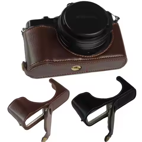 Genuine Leather Case For Panasonic LUMIX DC-LX100M2 LX100 M2 LX100II LX100 II LX100 MarkII Half Body