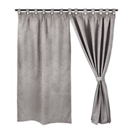 Eurotex Blackout Curtain Block 100% Sunlight 3 Ways Hanging Options (1 Piece) JS2110