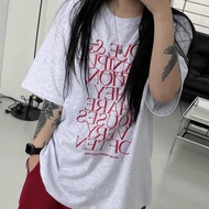 【HSTYLE】T恤 字母五分袖T恤ODD1435-M-白色