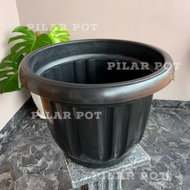 TERLARIS pot bunga tanaman plastik hitam 50cm - besar