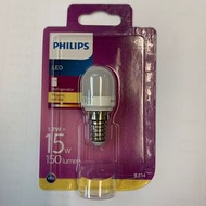 Philips 飛利蒲 1.7w (相等於15w亮度） T25 E14 220-204v 2700k 黃光  refrigerator lamp 雪櫃燈泡