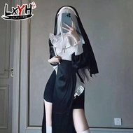 LXYH- COSER KING แม่ชีคอสเพลย์เซ็กซี่ chowbie ชุดฮาโลวีนแม่ชีชุดคอสเพลย์