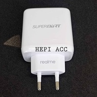 CHARGER REALME ORIGINAL 65 WATT ASLI 100% SUPER DART / VOOC WC0506A3HK KABEL DATA/KEPALA CHARGER/ADA