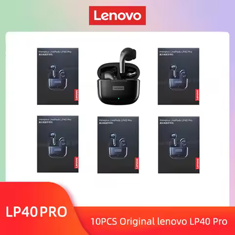 5pcs Original Lenovo LP40 Pro Earphones Wholesale lp40pro TWS Wireless Bluetooth 5.1 Headphones Spor