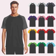 T Shirt Raglan Short Sleeve Unisex Cotton Size 2XS-4XL Round Neck Size From 2XS To 4XL