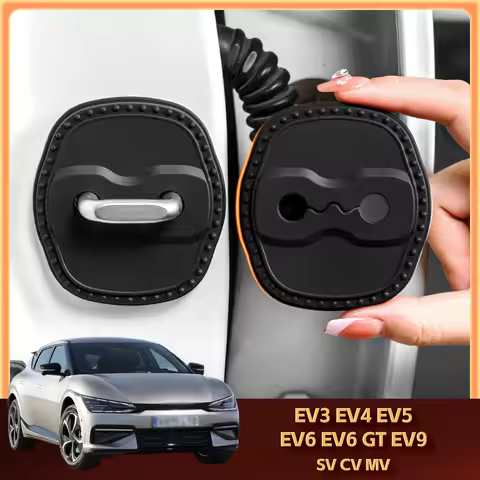 2/4Pcs Silicone Car Door Lock Cover Protective Decoration Case For KIA EV3 EV4 EV5 SV EV6 CV EV6 GT 