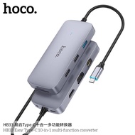 Hoco HB33 10 in1 USB Type-C Hdmi-เข้ากันได้กับ 4K VGA Rj45 Lan Ethernet SD Tf USB-C 3.0Type-C 3.5  M