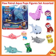 Spin Master Paw Patrol Aqua Pups Figurine Set Assorted, Chase, Marshall. Rubble, Rocky, Coral, Skye 6065411